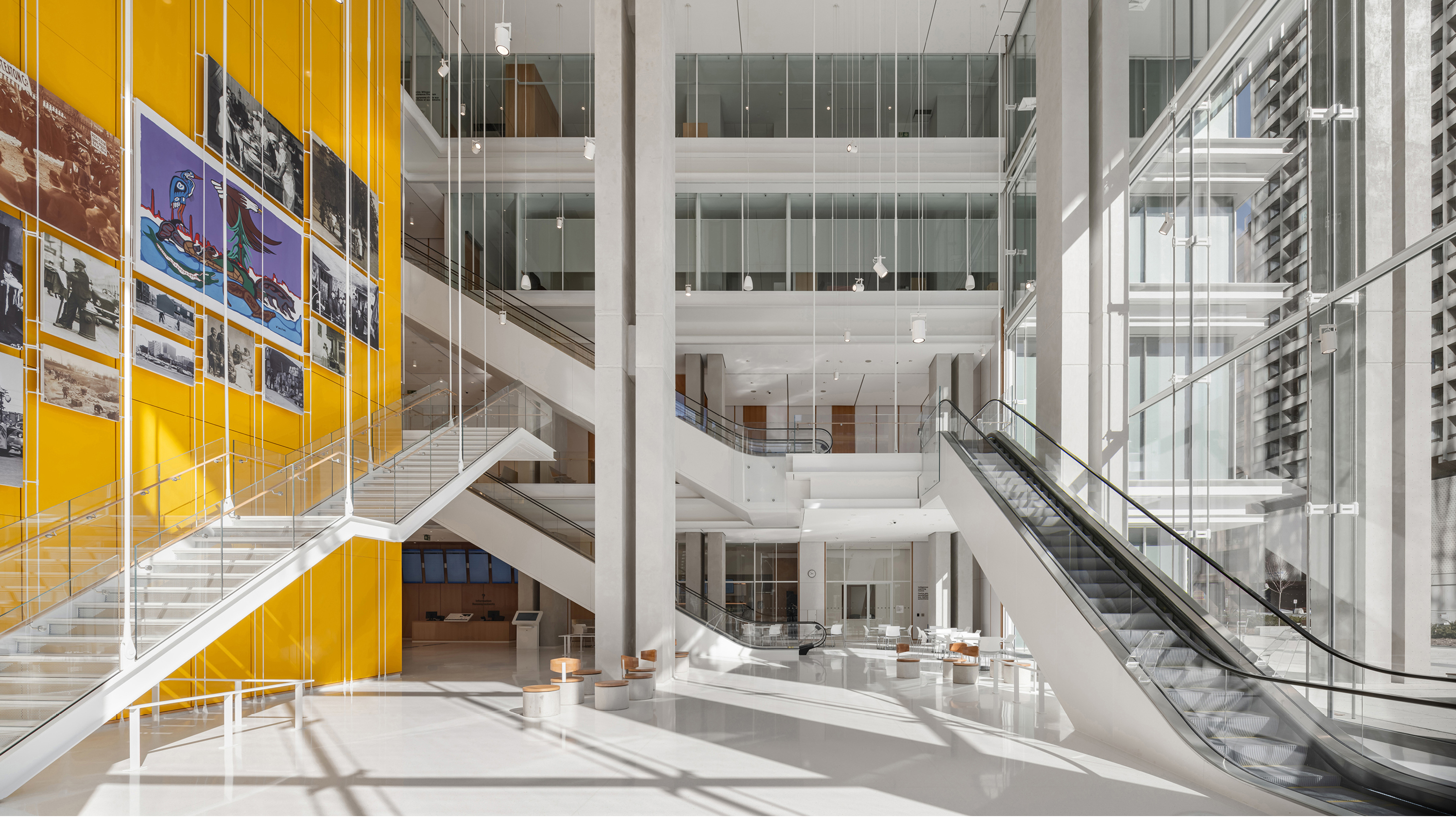 Interior view of the main entrance of the Ontario Court of Justice Toronto