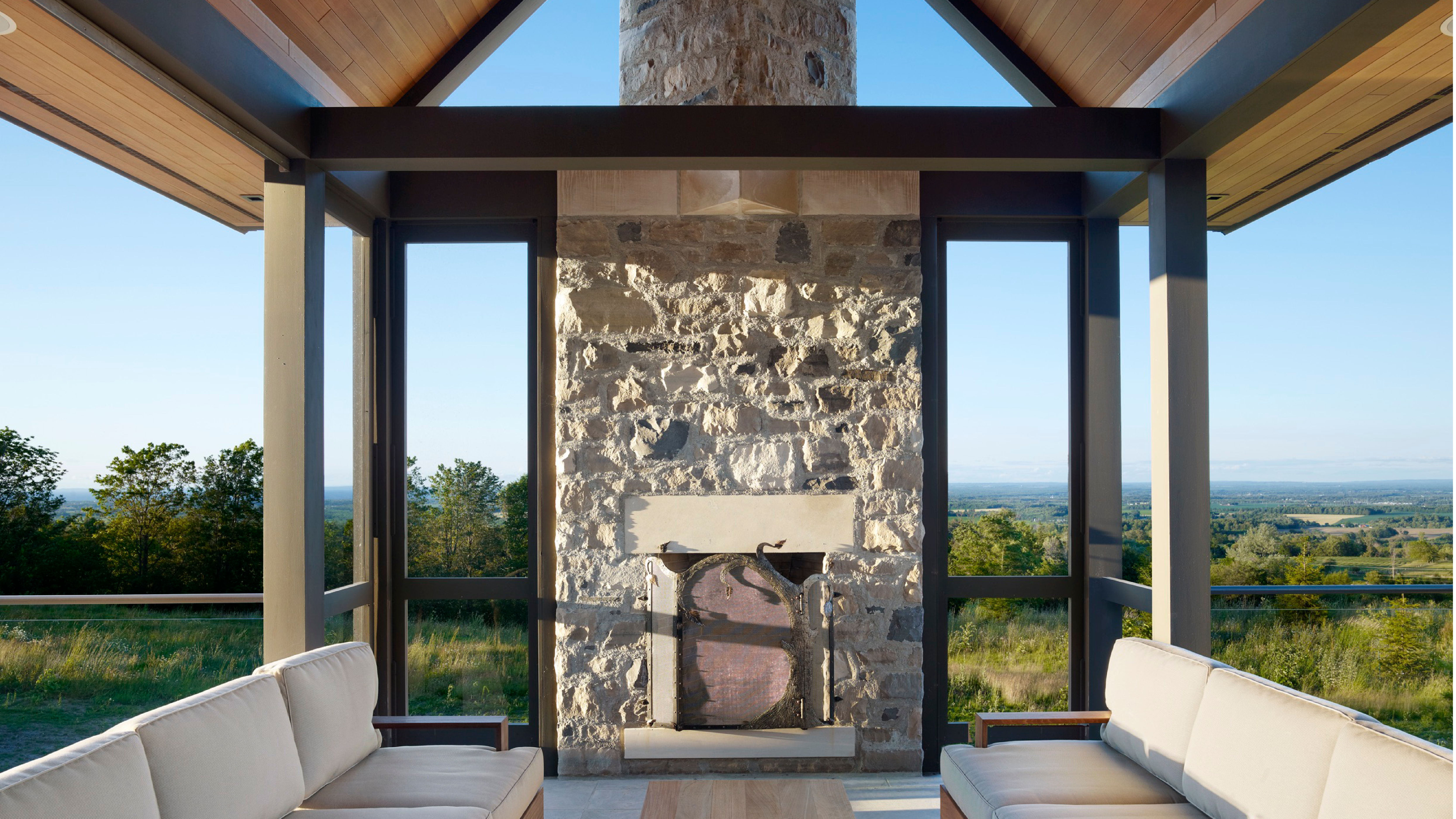 Interior of building with scenic view