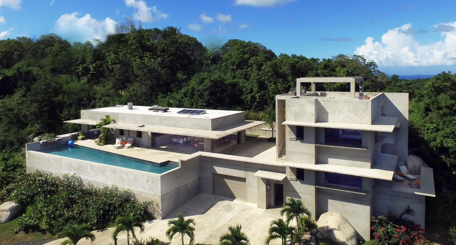 Exterior of house surrounded by trees